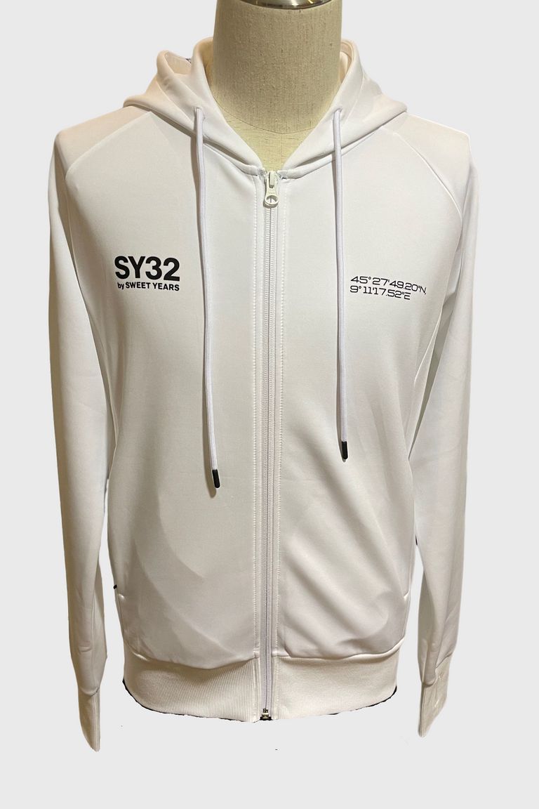 SY32 by SWEET YEARS - DOUBLE KNIT EMBOSS LOGO ZIP