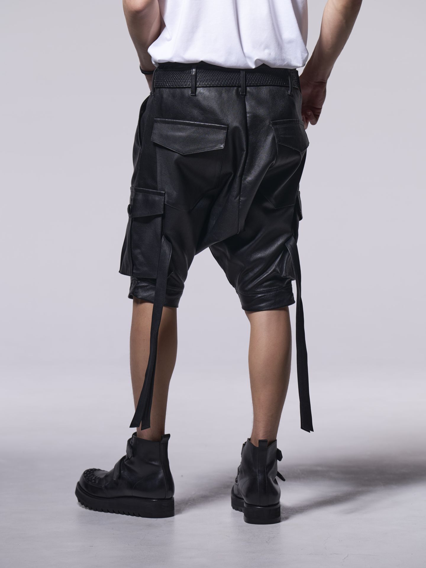 《予約品》 LeatherSarouelPants / レザーサルエルパンツ / ブラック