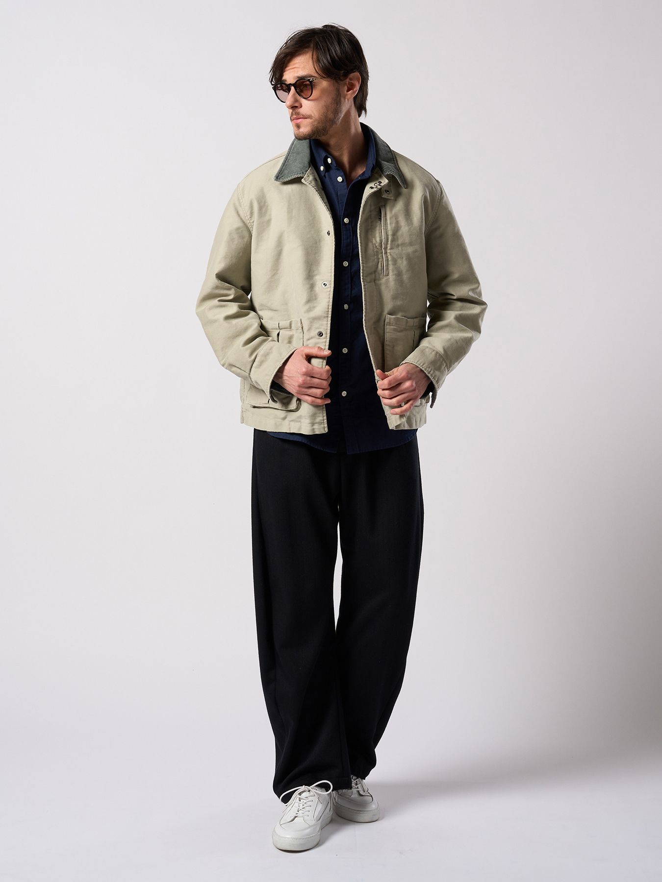 【予約品 4月19日(日) 18時締切】venetian stripe wide banana slacks / ヴェネツィアン ストライプ ワイドバナナスラックス / ブラック