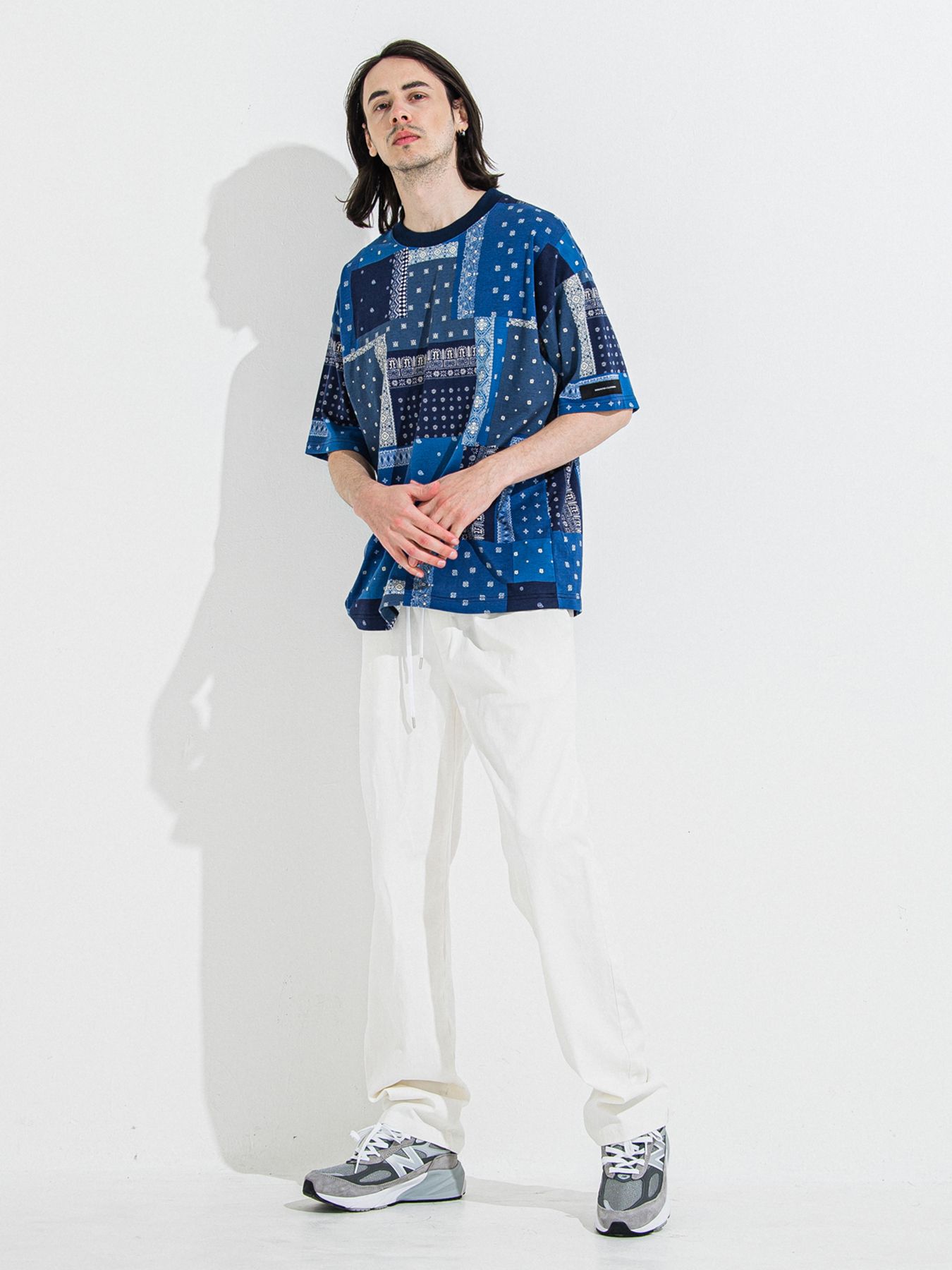 【予約品 】BANDANA OVER TEE / バンダナオーバーサイズTシャツ / ネイビー
