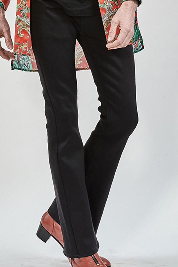 boot cut denim pants / ハイブリッドストレッチデニム ブーツカットパンツ / ブラック