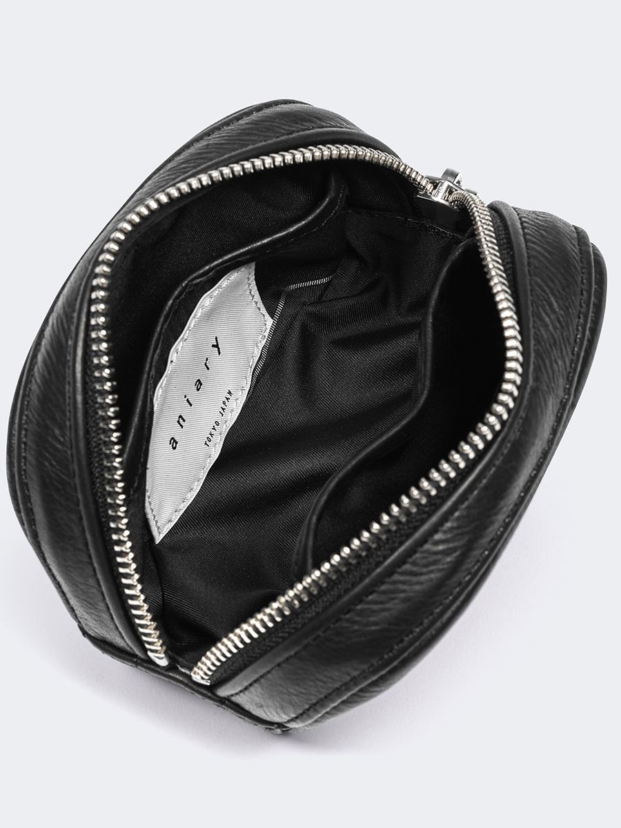 Sサイズ マルチケース Reality Leather / BLACK 【aniary】
