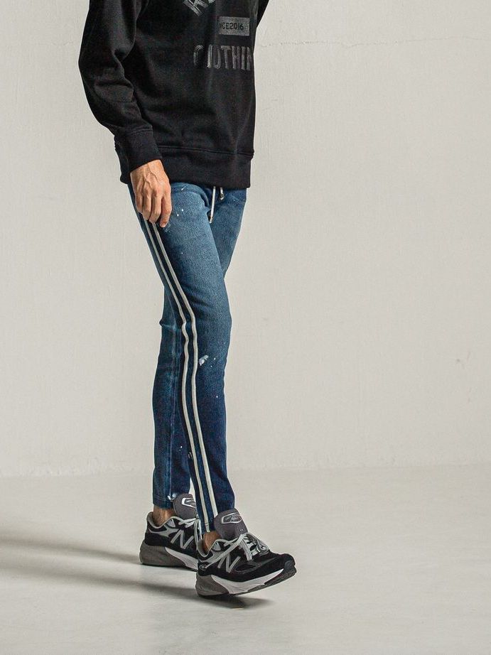 《予約9月1日18時締め》 EX denim jersey  BLINDLINE   PT  / ラインパンツ / ディンドブルー