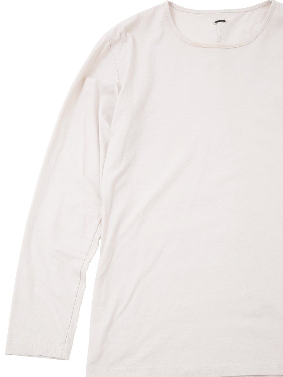 30/- ナチュラルソフト天竺 クルーネック ロングスリーブ T シャツ / Crew Neck T-shirt  / アッシュホワイト 【STRUM】