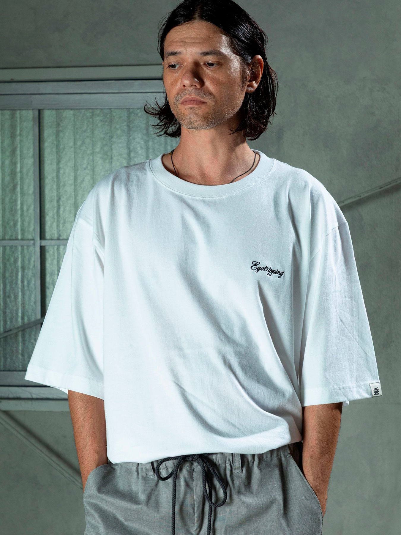 【予約品 11月9日(月) 締切】HEAVYOUNCE TEE Cw / ヘビーオンス バックプリントTシャツ / ホワイト×ブラック
