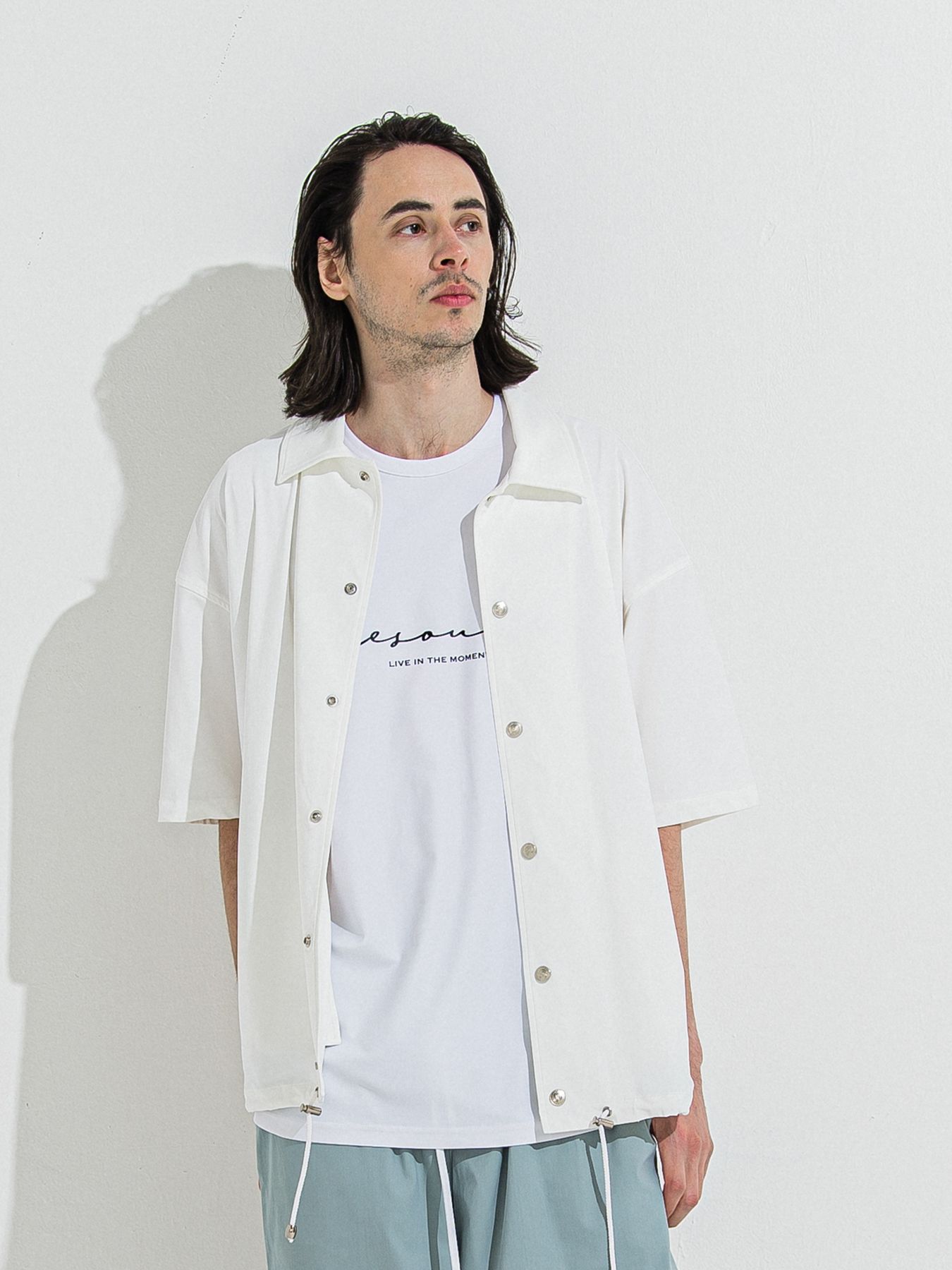 【予約品 】RASH OVER NO SLEEVE / ラッシュガード オーバーサイズノースリーブ / IDホワイト