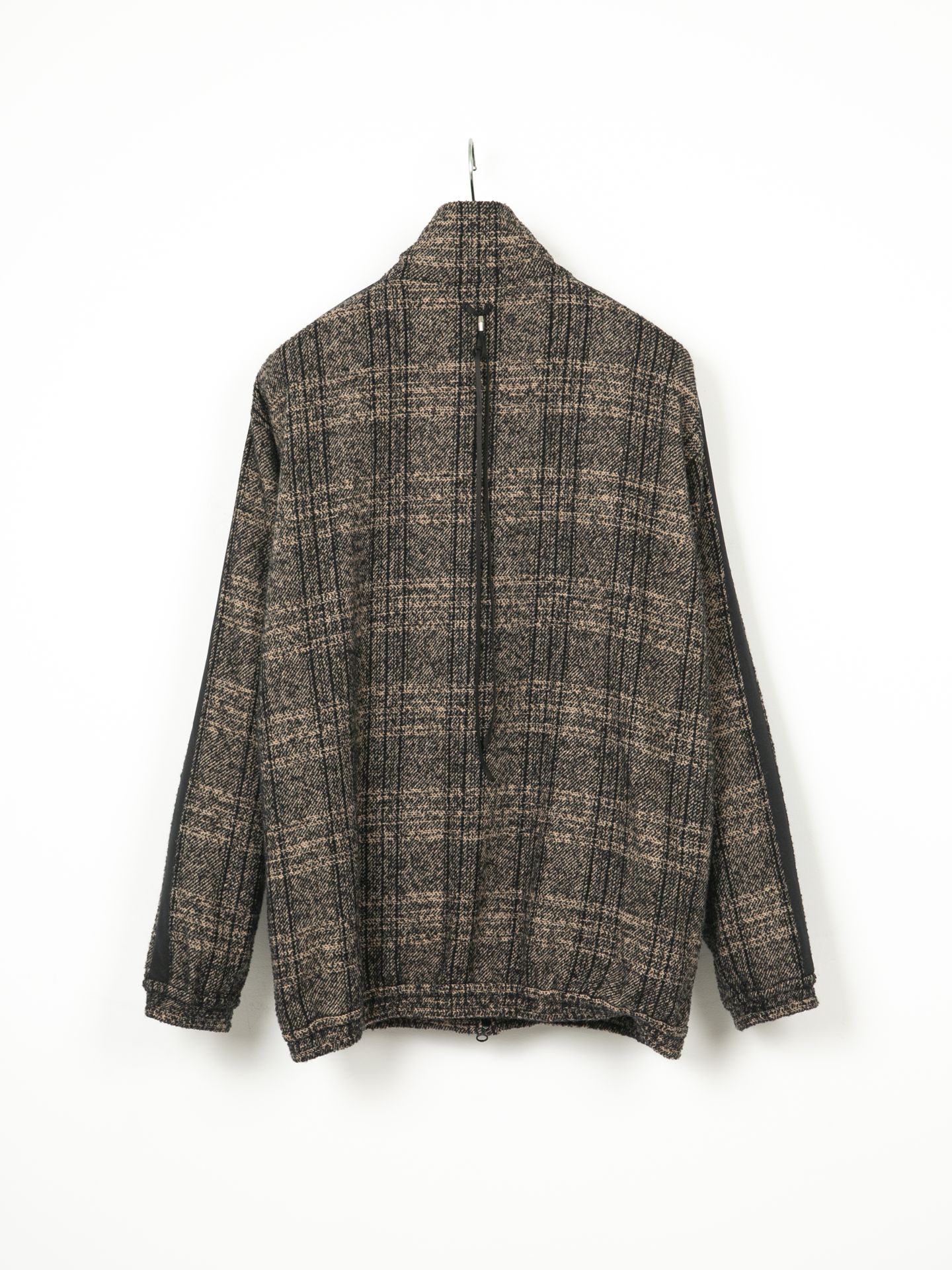 Check Loop Tweed Track Jacket / ループ ツィード チェック トラックジャケット / ブラウン