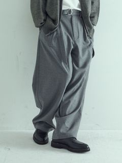 【予約品 】WOOLPILOTPANTS / ウールミリタリーパンツ / 杢ライトグレー
