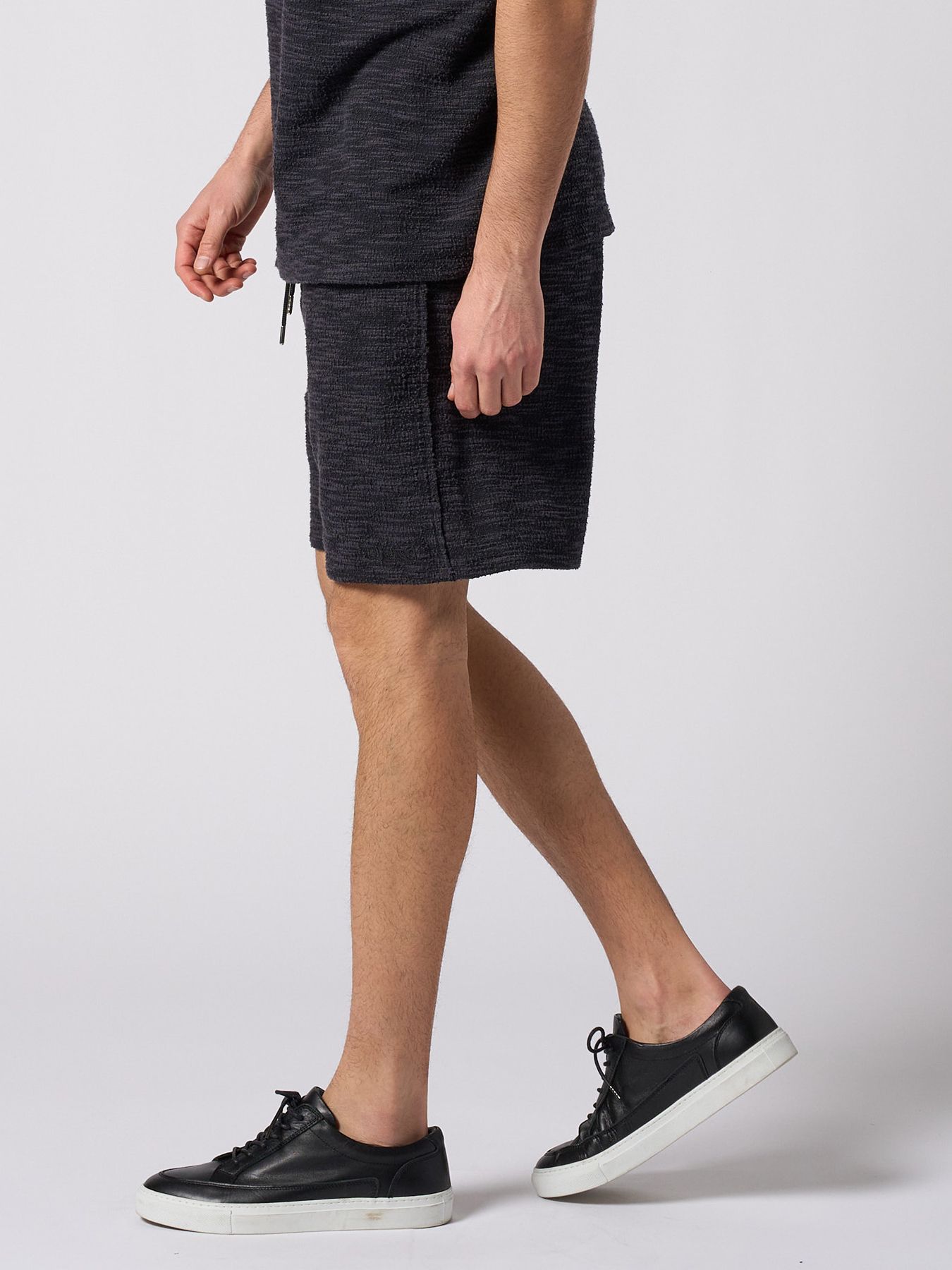 【予約品 1月25日(日) 締切】muta × wjk collection：knit jacquard relax shorts / ニットジャガード リラックスショーツ / ブラック