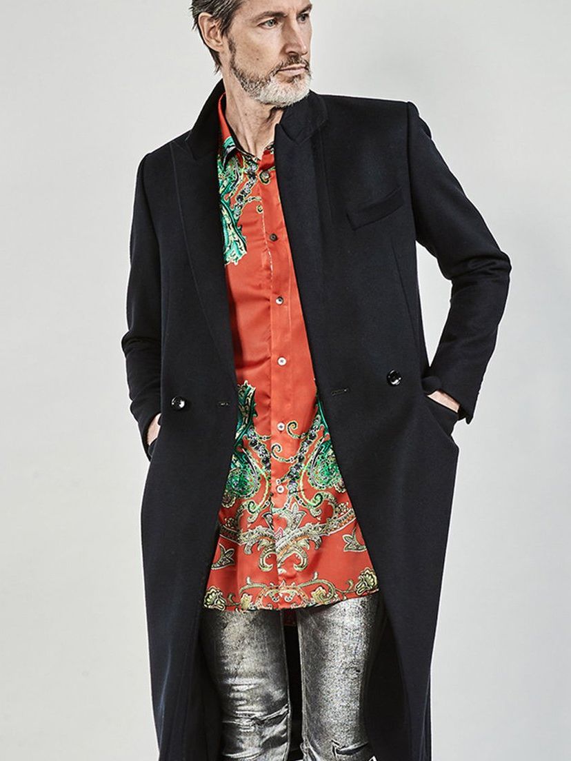 Lamb Beaver wool Semi-double Long Chester Coat / ブラック 【ys Yuji SUGENO】
