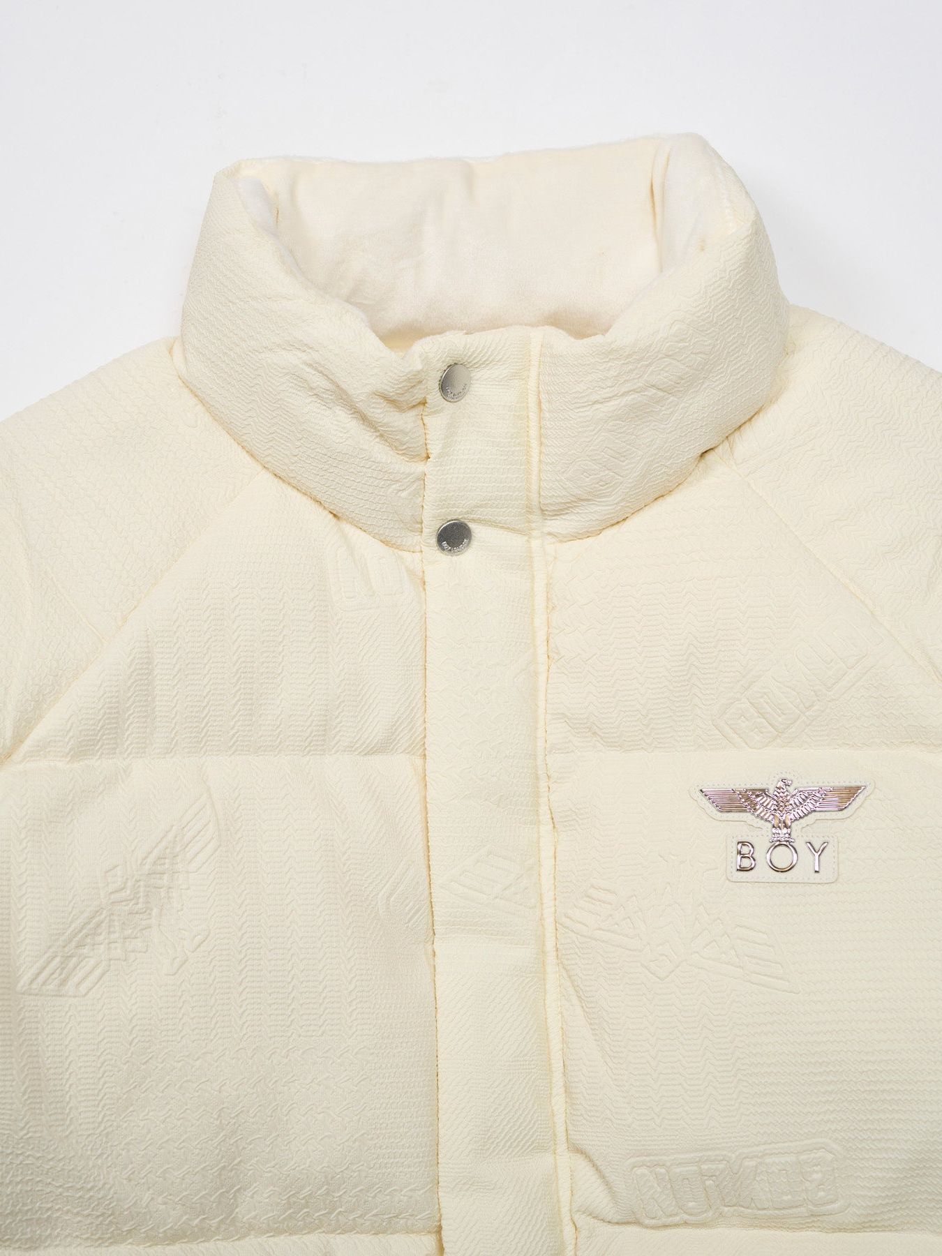 BOY LOGO EMBOSSING DOWN BLOUSON / ダウンブルゾン / オフホワイト
