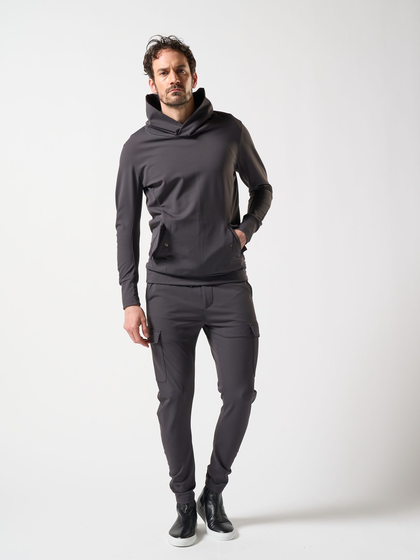 【予約品】 overlap hoodie / パーカー / ダークグレー