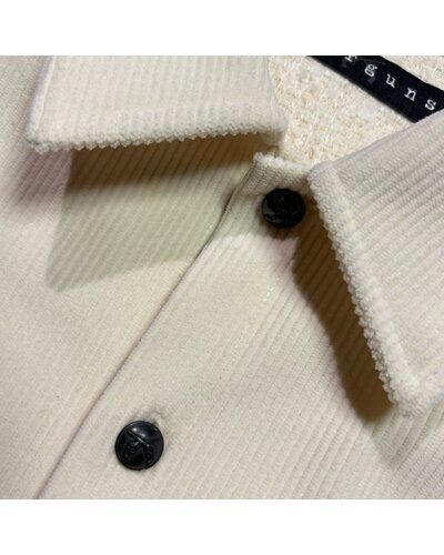 【予約品 3月9日(月) 18:00 締切】CORDUROY SH / コーデュロイ シャツ オフホワイト クロスガンパッチ / [26FGS-02A]