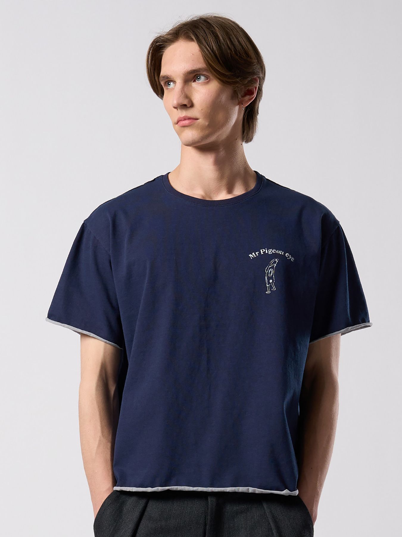 【予約品 4月19日(日) 18時締切】Ohta Design × wjk collaboration："relax" cut-off S/S / "relax" カットオフ ショートスリーブ / ネイビー