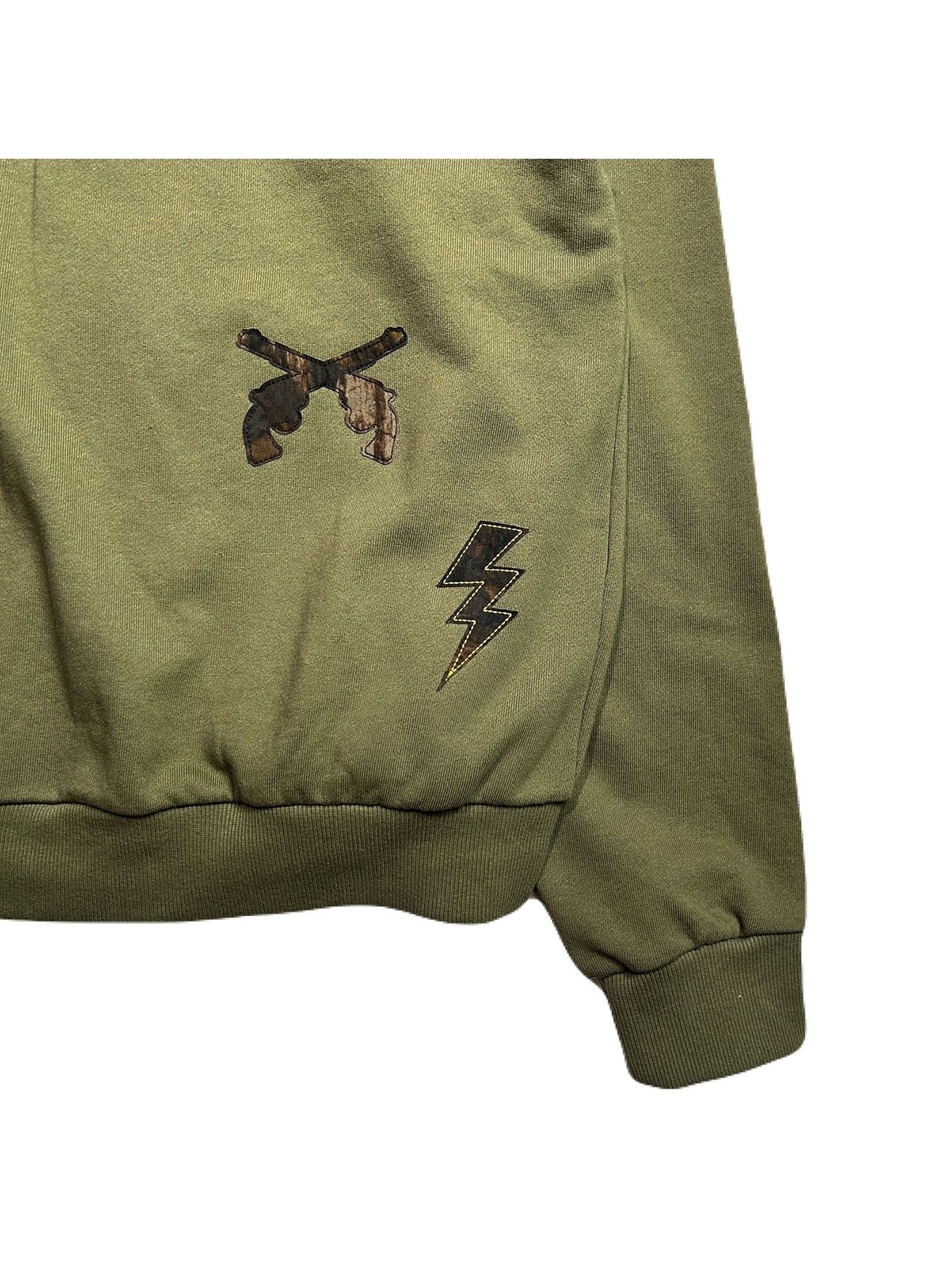 【予約品 8月10日(日) 締切 】PATCH WORK HOODIE / パッチワーク フーディー / カーキ