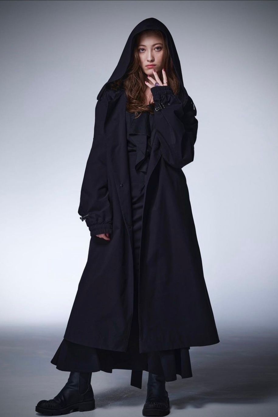 Recycled PEs Oversize Hoodie Coat  / ブラック 【THE ONENESS】