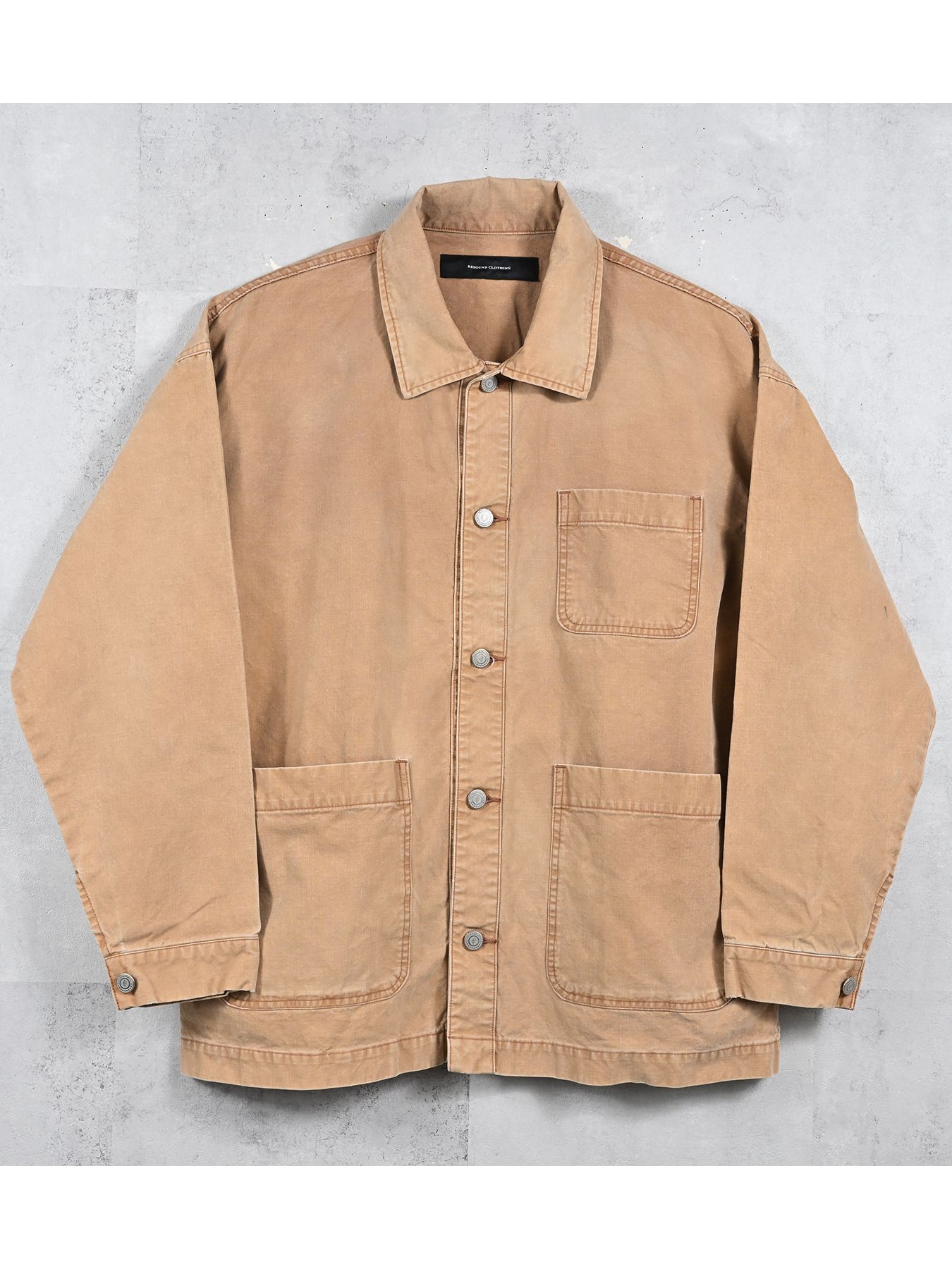 【予約品 11月16日(日) 締切】RC COVER ALL / ミリタリーキャンバス カーバーオールジャケット / ダークブラウン