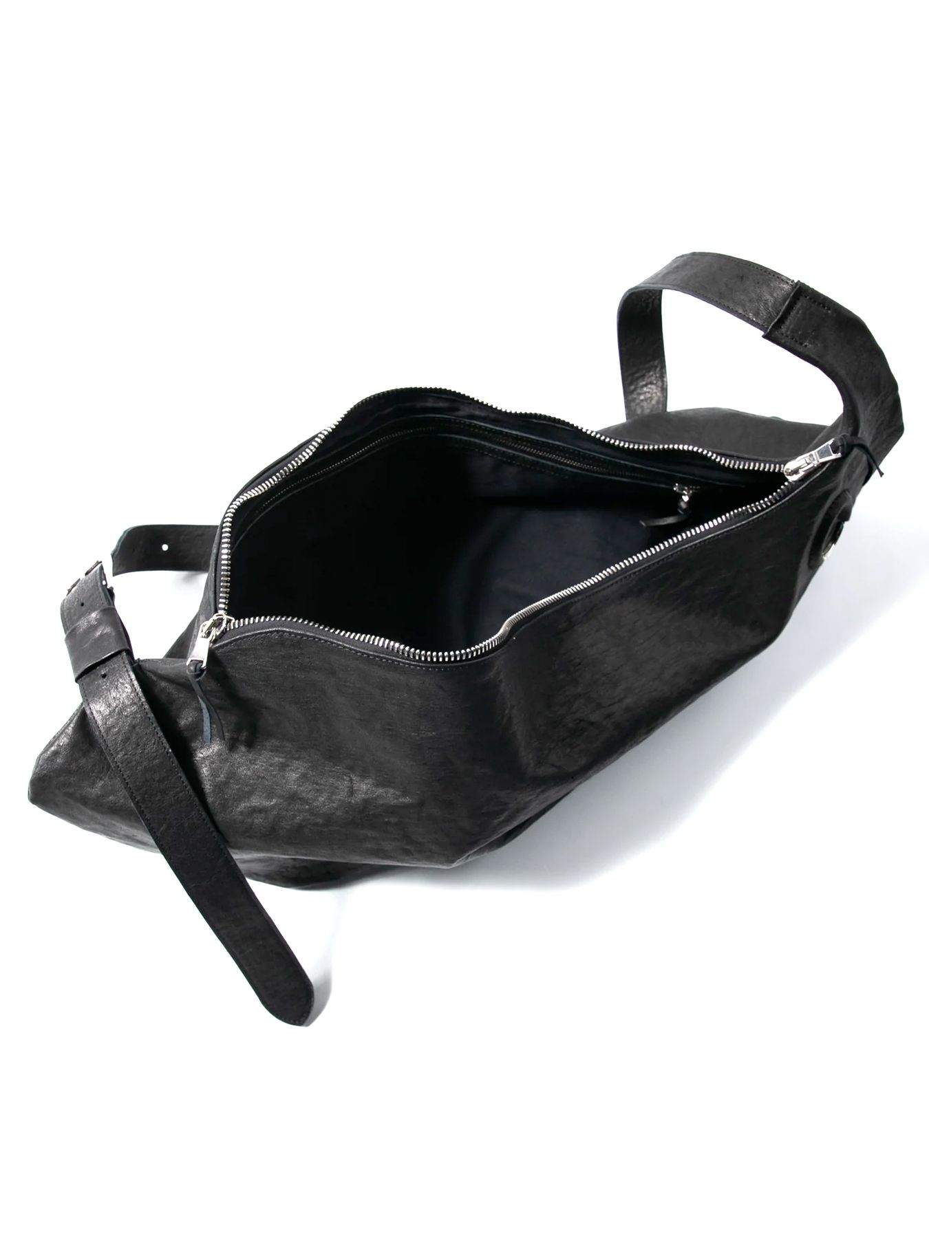 【予約品 4月6日(月) 締切】Pit Vegetable Full Tanned Shrunken Horsehide Wrap Bag / フルタンニン ピット鞣し シュリンク ホース ハイド ラップバッグ / SKYN / ブラック