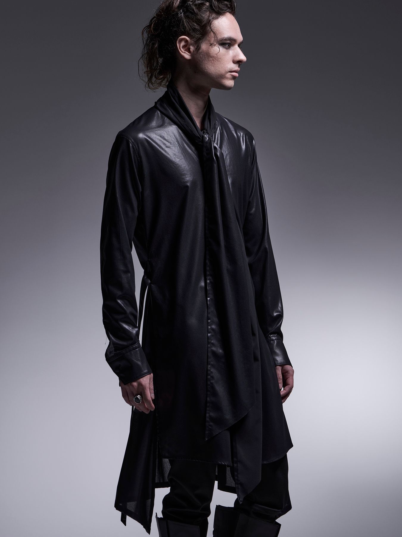 【予約品 7月13日(日) 締切】Stoal Flare Shirt / ストールフレアシャツ / ブラック