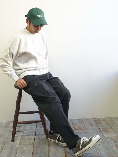 TC オフィサーパンツ 2タックチャコールグレーmade in Japan 【BROOKYM OVERALL】