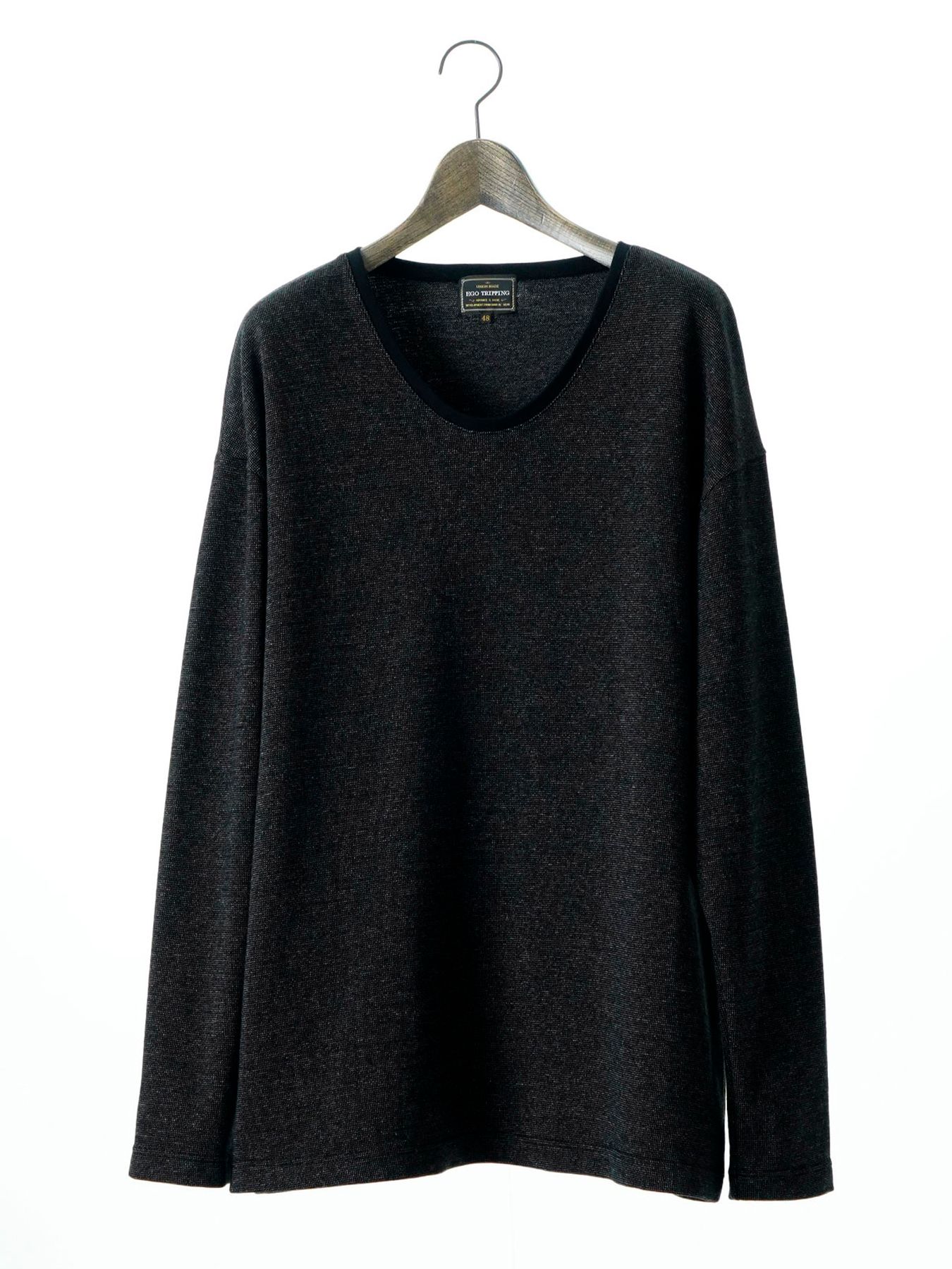 【予約品 6月2日(月) AM10時 締切】LUXWARM / ロングスリーブTシャツ / 杢ブラック