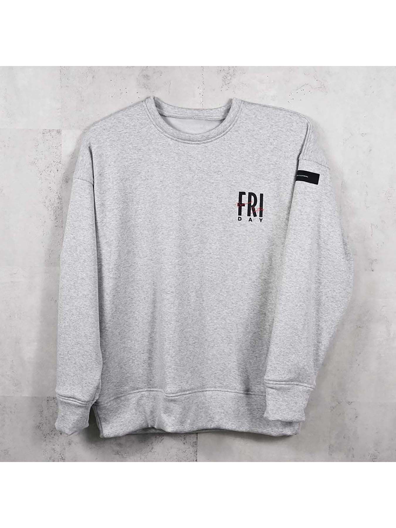 【予約品 8月31日(日) 締切】FRIDAY STANDARD LOGO VEROURS FLEECE TRAINER / FRIDAYコラボ スタンダードロゴ ベロアフリース トレーナー / グレー