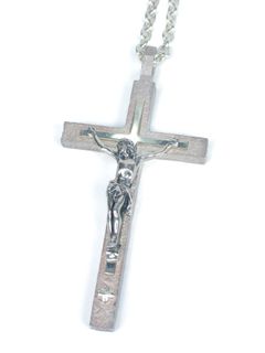 【予約品 10月12日(日) 締切】Silver925 CROSS NECKLACE / クロスネックレス（白骨加工 / 鏡面磨き）