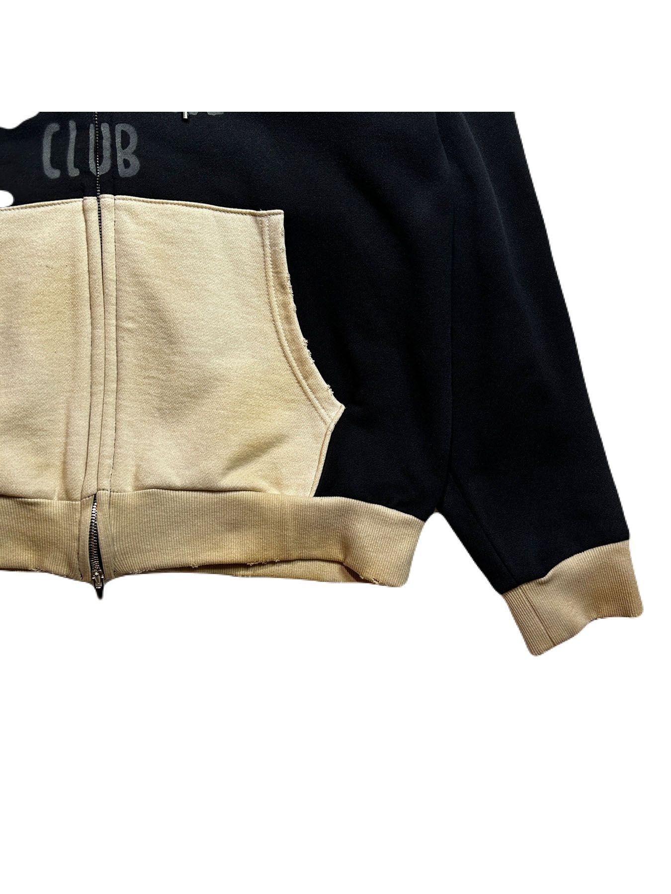 【予約品 8月10日(日) 締切 】SPRAY PRINT HOODIE / スプレープリント フーディー / ブラック×オフホワイト