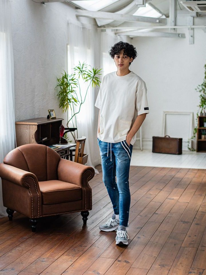 《予約品3月3日18：00締め》 EX denim jersey EDGE PT / デニムジャージパンツ / ダークインディゴ