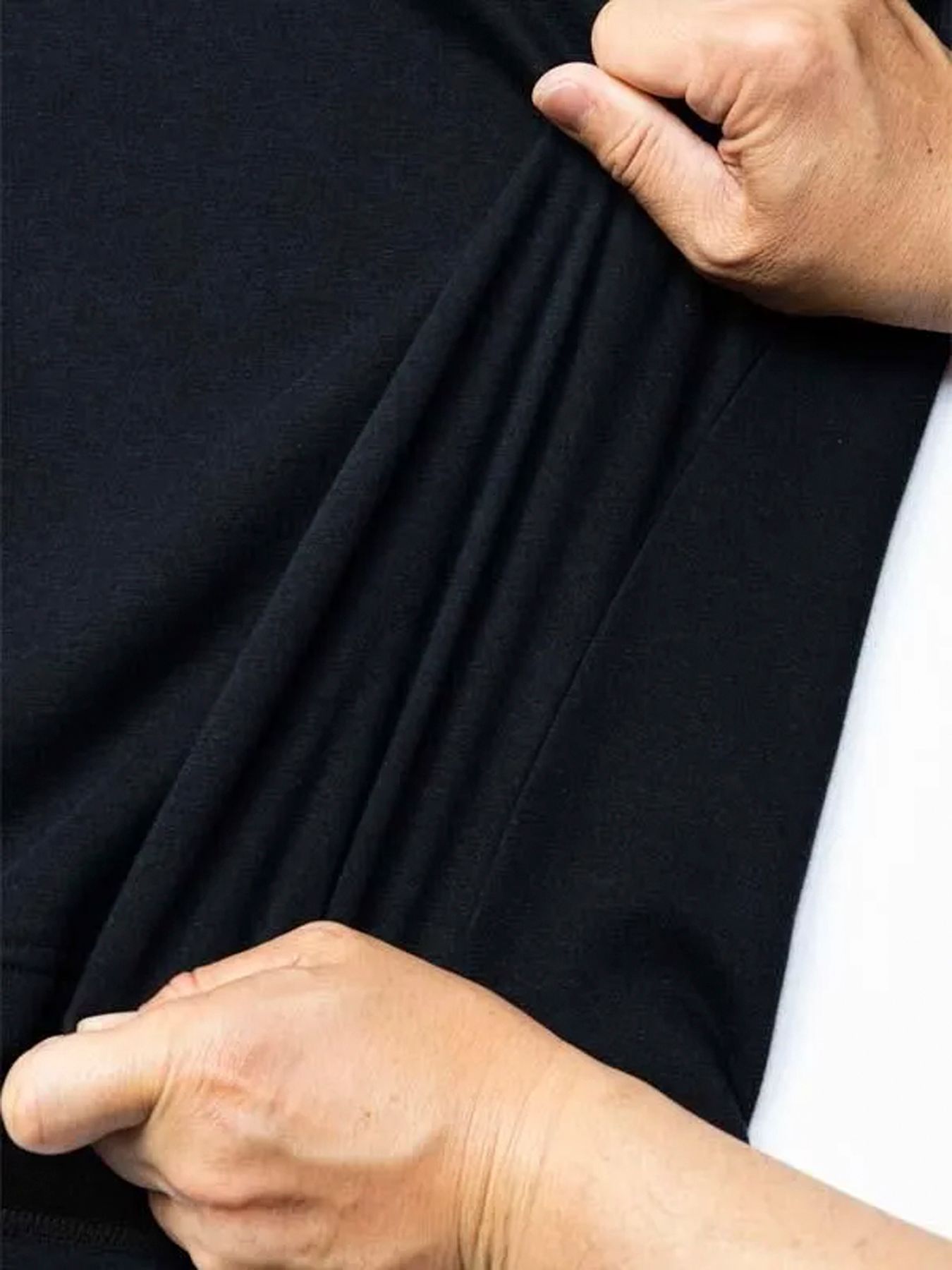 SOFT BULKY LAYERED HIGH NECK SHIRTS / レイヤードハイネック / ブラック【SY32 by SWEET YEARS GOLF】