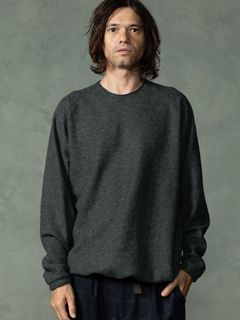 【予約品 7月5日(日) 締切】KNAP TOP / ブークレーウールTシャツ / 杢グレー