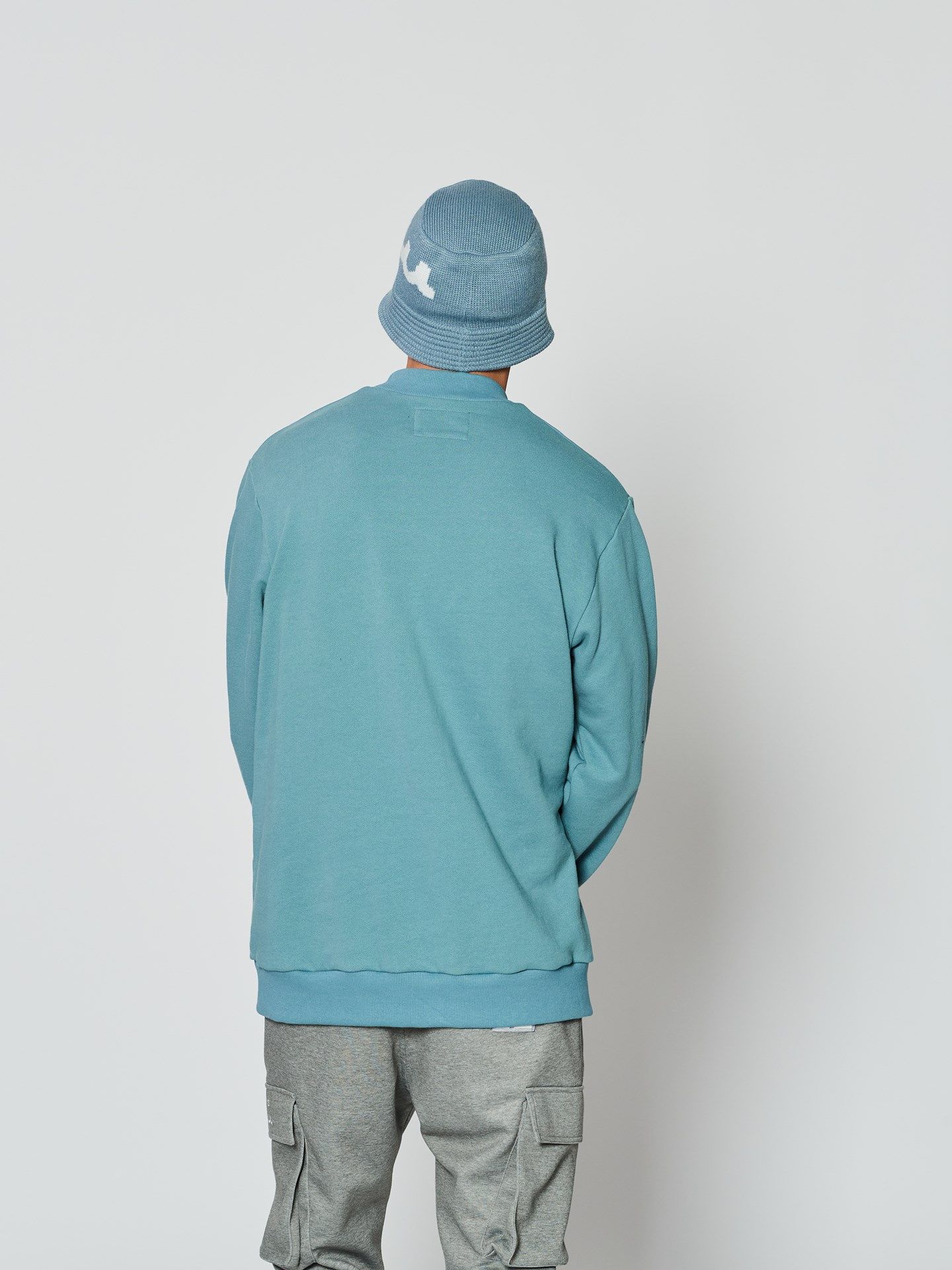 muta Mockneck Sweatshirt / スウェット / ブルー 【Acanthus×muta】