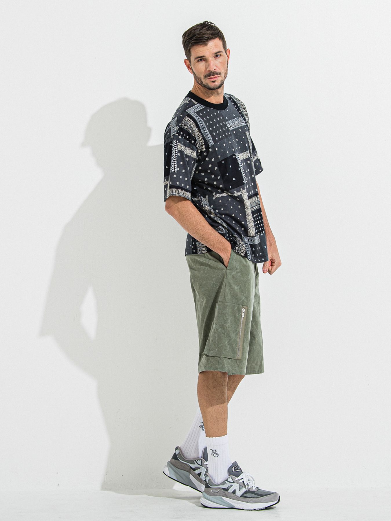 【予約品 】DAVID CARGO HALF PANTS / デヴィッドカーゴハーフパンツ / ヴィンテージカーキ