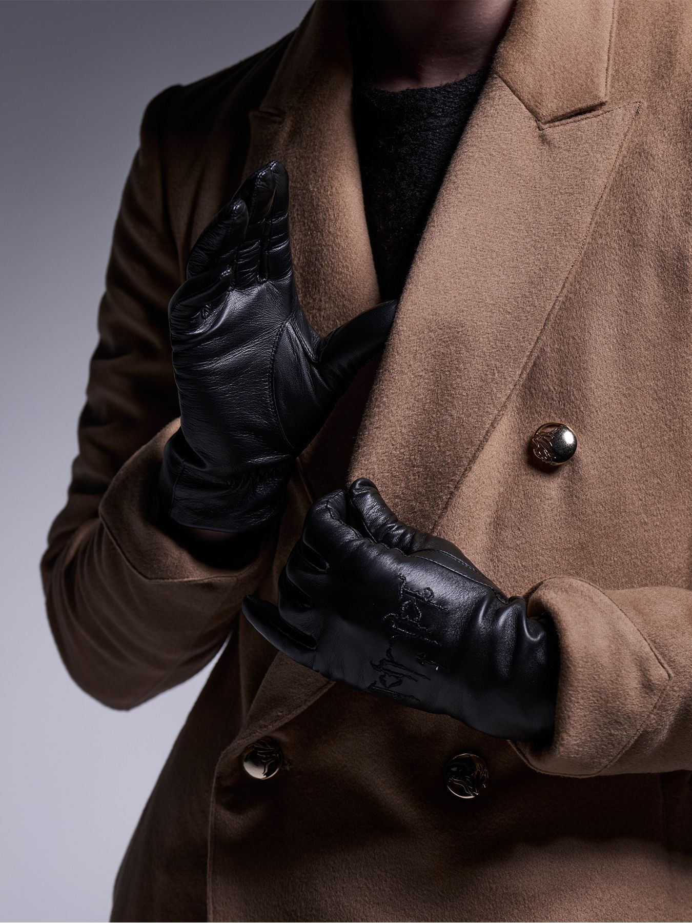 【予約品 】シープレザーSlim Glove / スリムグローブ / ブラック スマホ対応