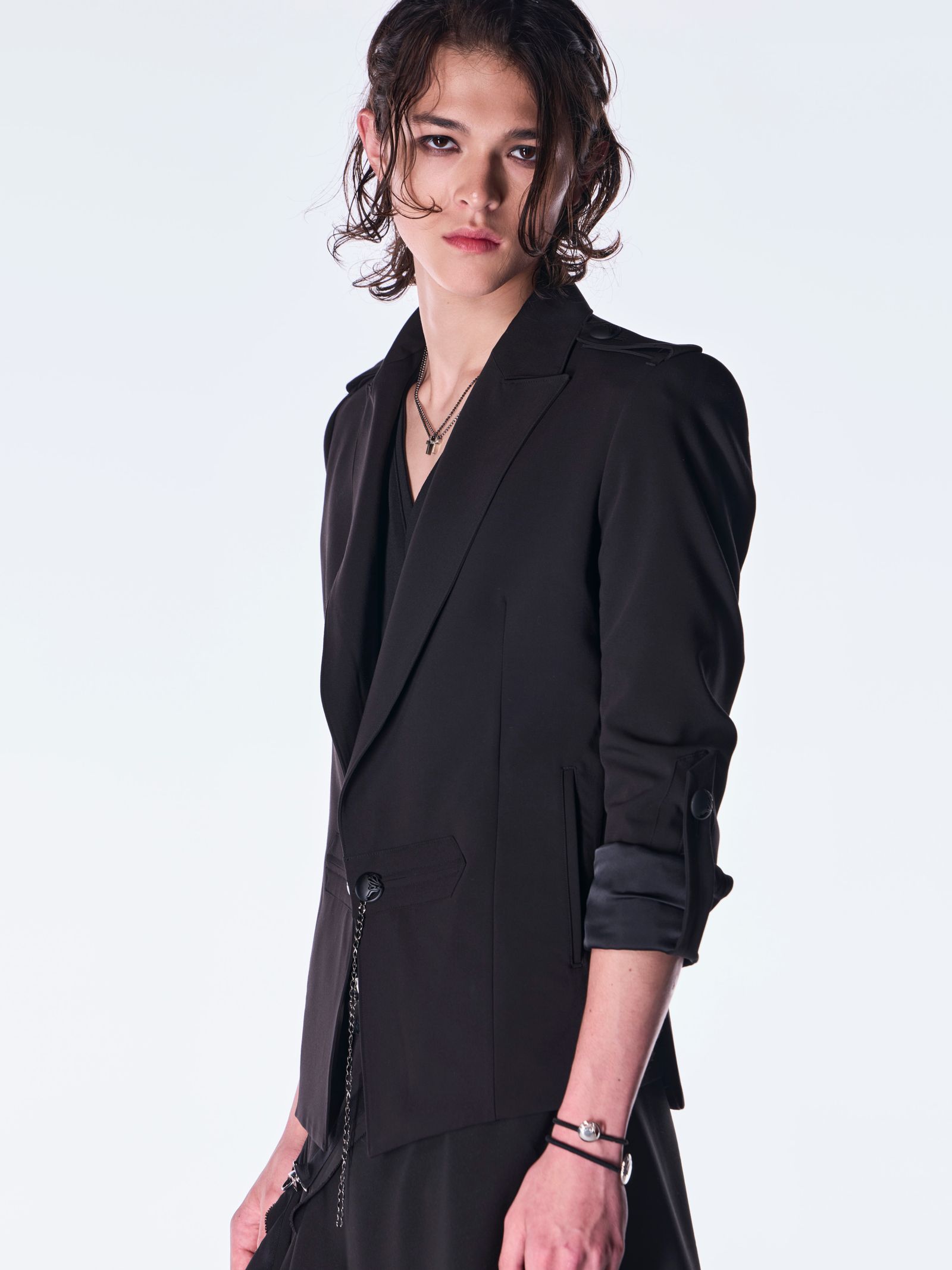 【予約品 6月29日(月) 締切】PE Gabardine Short Goth Jacket / ショート ゴスジャケット / ブラック