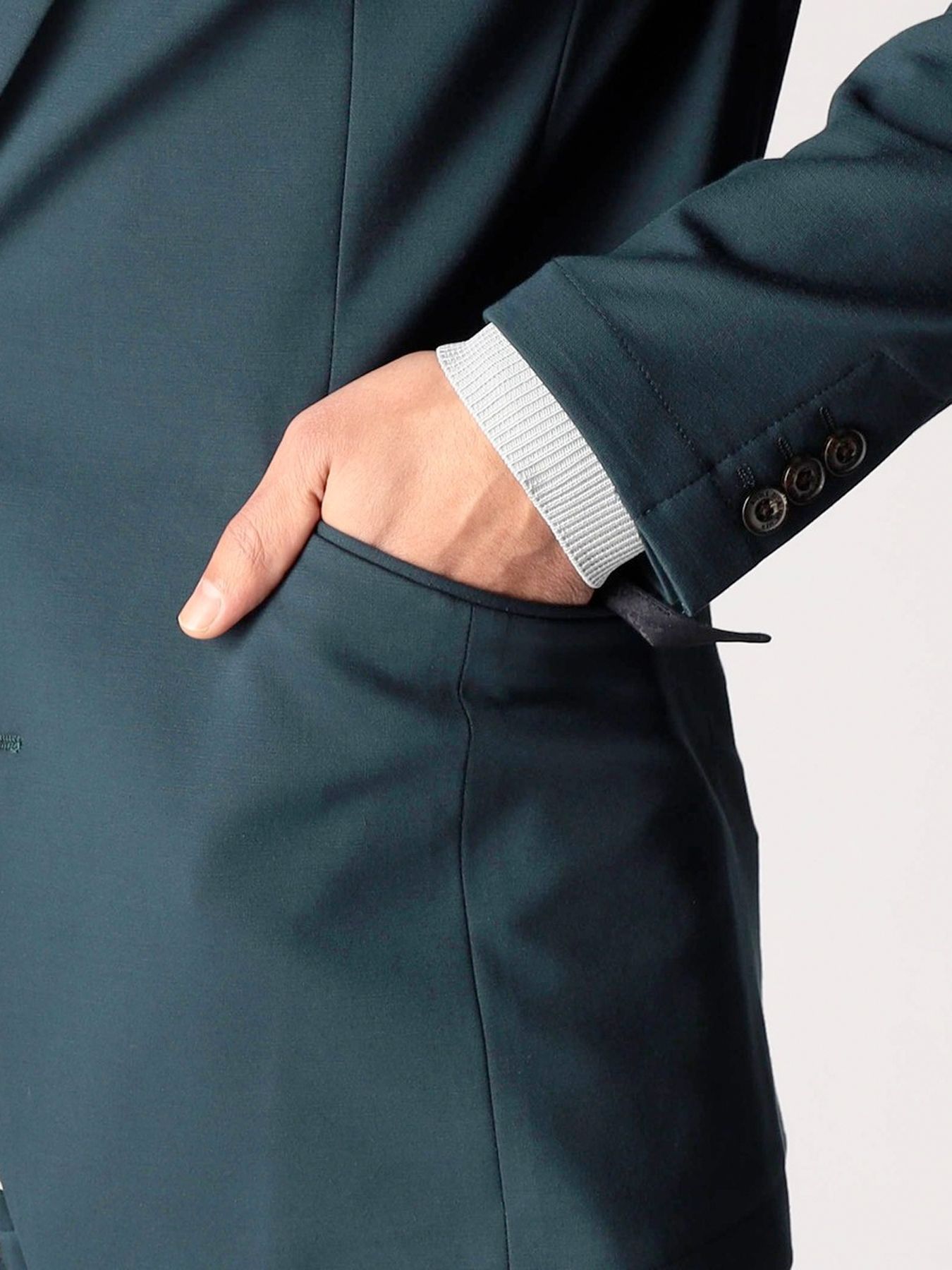 スムースジャージ2Bジャケット / ブラック 【NICOLE CLUB FOR MEN】