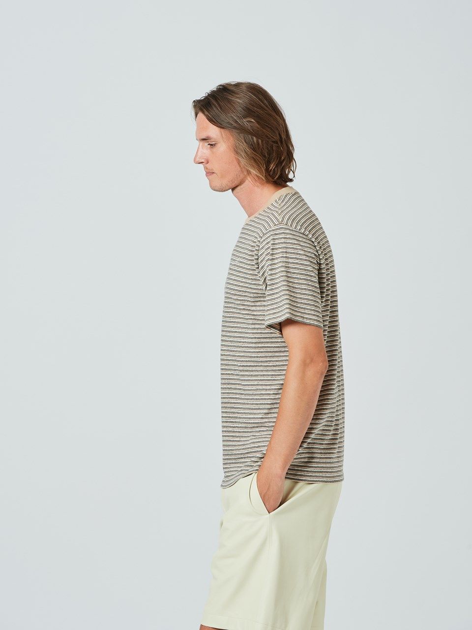 (予約品2023年10月19日18時締め) Multi Border Tee / Tシャツ / ベージュ