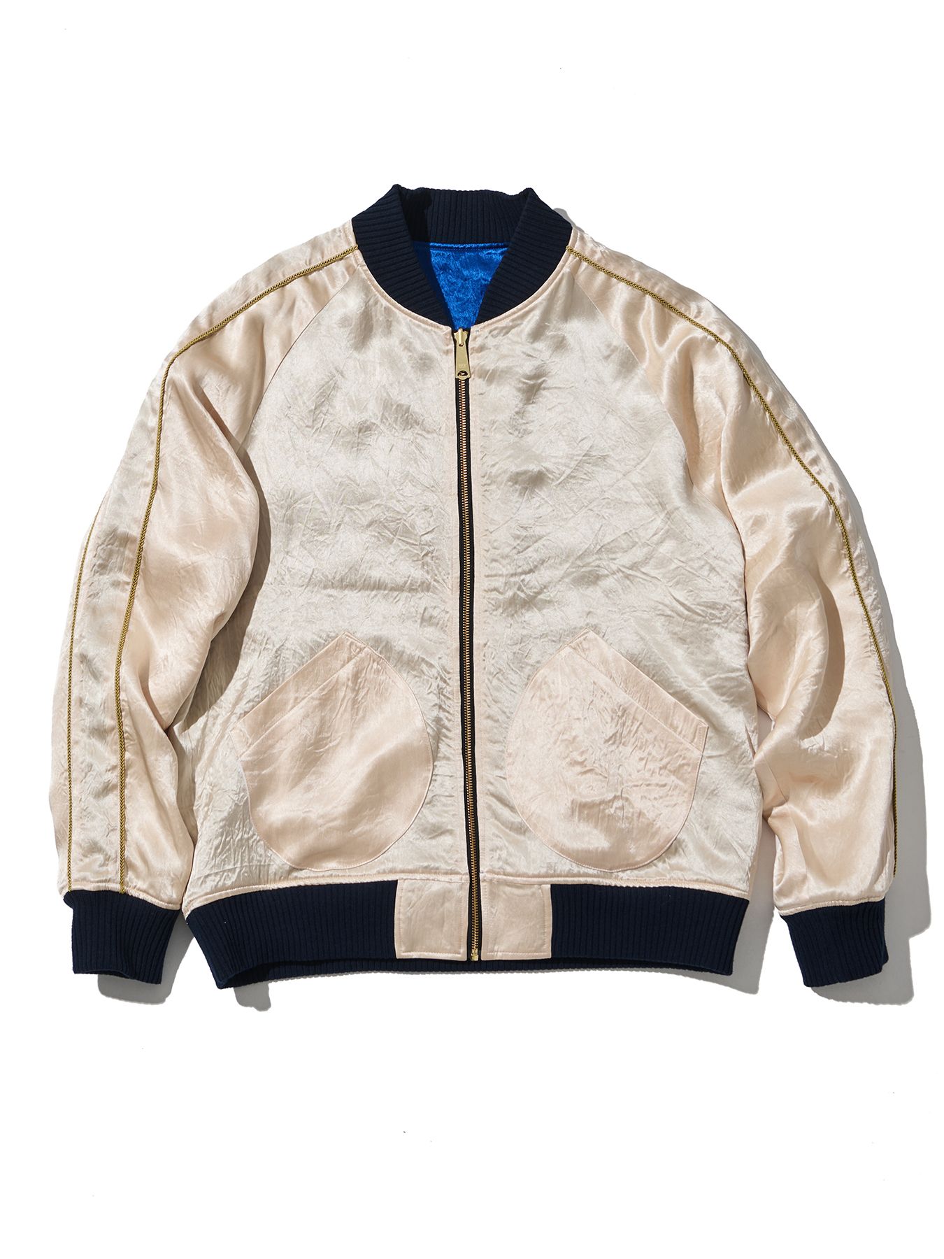 【予約品 10月9日(木) 締切】muta Souvenir Jacket / リバーシブル スーヴェニアジャケット / ブルー【Acanthus × muta MARINE】