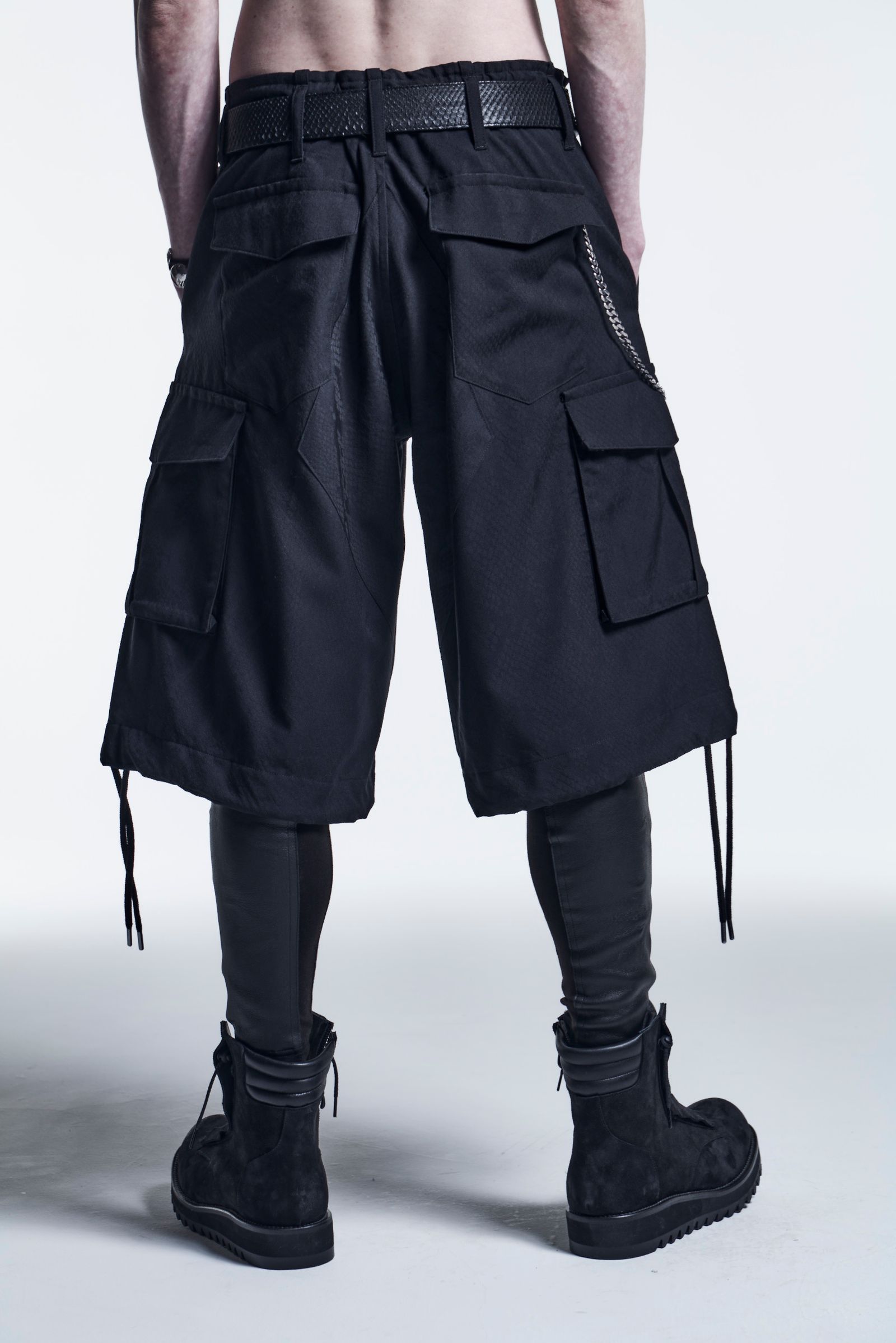 《予約品》 WideShortCargoPants PythonJQD / Black 【kiryuyrik】 8月入荷予定
