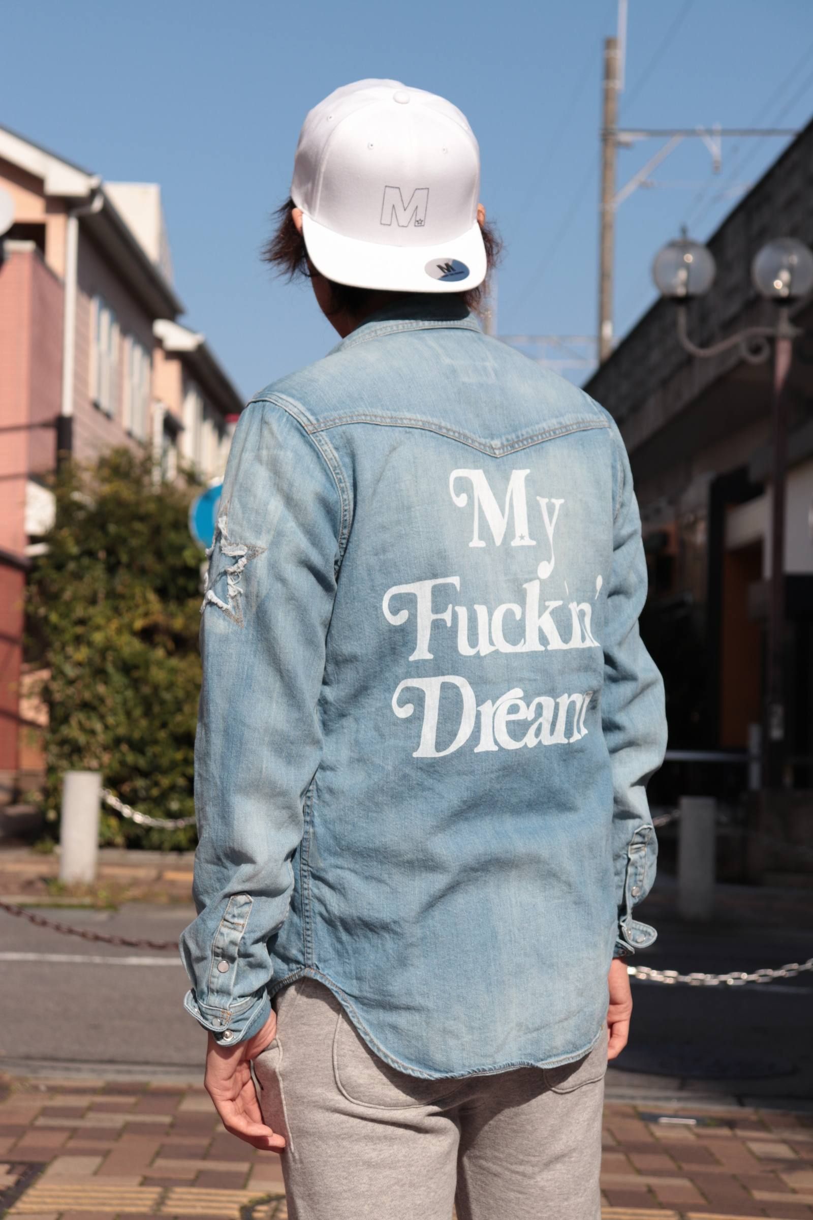 男女兼用 M×Marbles 『My Fuckin' Dream』デニムシャツ - Gジャン 