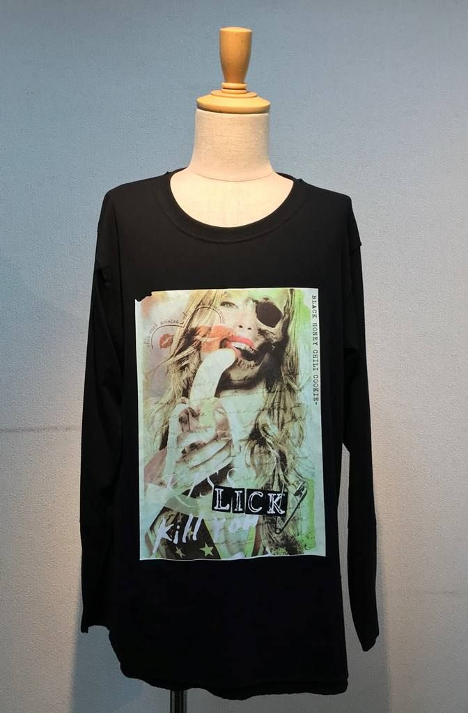 2903109 Skull Girl長袖Tee BLACK16800円+税