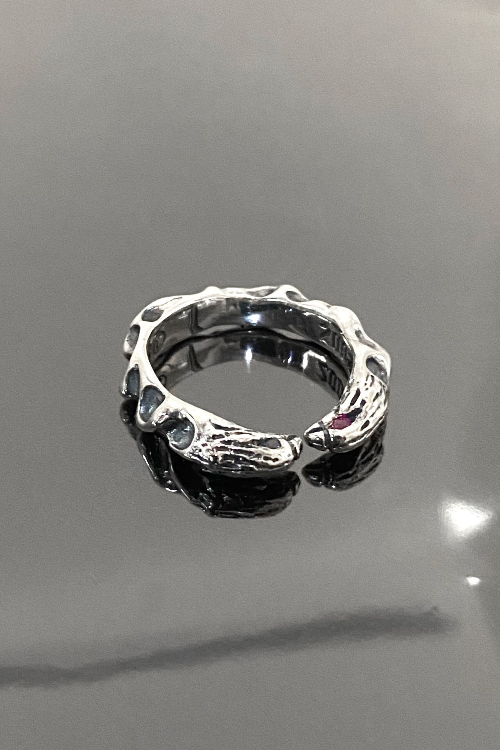 《受注生産》 EAGLE RING w / RUBY and SAPPHIRE ルビー & サファイア リング 【GOD SIZE】 注文から1~2週間後入荷予定