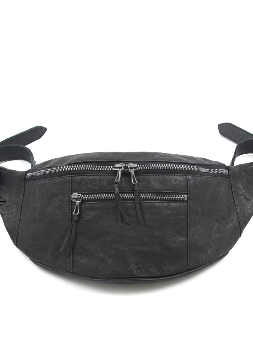Pit Vegetable Full Tanned Shrinked Horsehide Body Bag / フルタンニン ピット鞣し シュリンク ホース ハイド ボディー バッグ / HIGH THROTTLE / ブラック