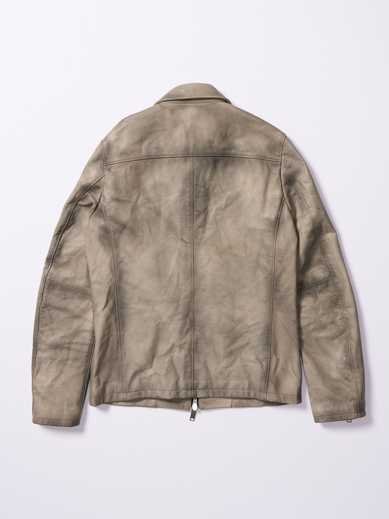 【予約品 4月19日(日) 18時締切】leather single riders / レザーシングルライダース / ダストベージュ