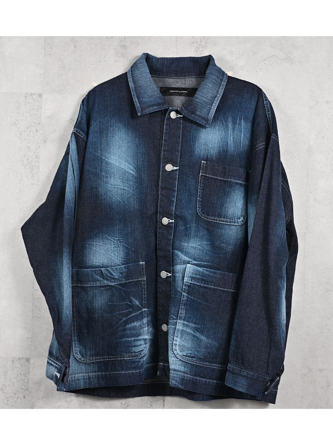 【予約品 11月16日(日) 締切】RC COVER ALL / ライトデニムカーバーオールジャケット / ダークインディゴ