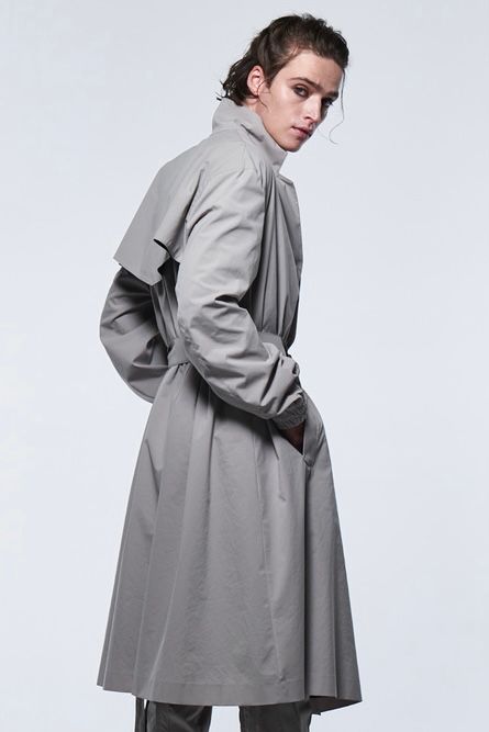 《予約品》 StandCollarDrapeCoatコート / グレーベージュ 【kiryuyrik】 2023年2月以降入荷予定