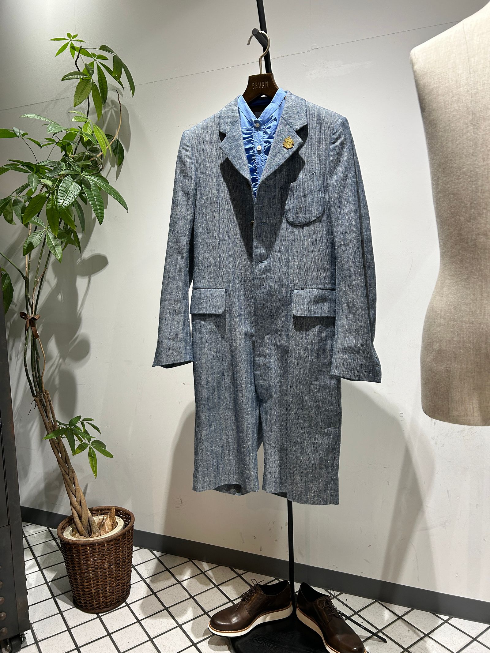 テーラーメイドジャケットつなぎ ヘリンボーン1点物 /アレフルード +CAPサービス