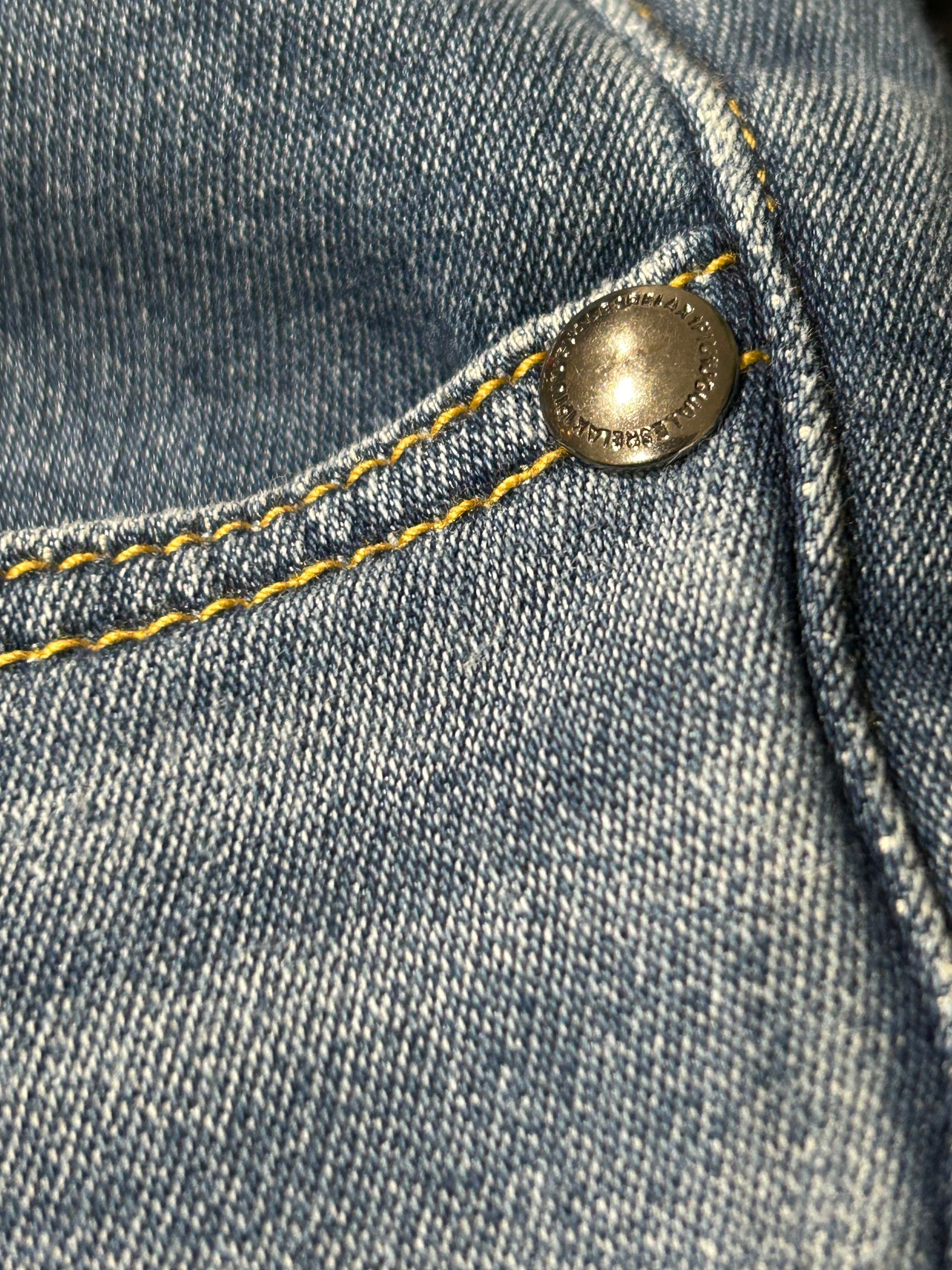 DAMAGED JOG RHINESTONE 5-POCKET PANTS (INDIGO / インディゴ【1PIU1UGUALE3 RELAX 】