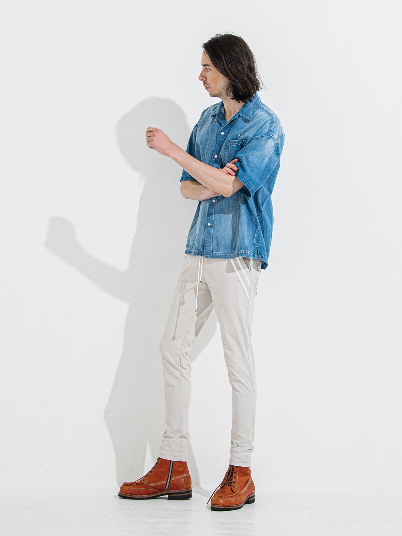 【予約品】ZACK HALF DENIM SHIRT / ザックハーフスリーブスリーブデニムシャツ / ライトインディゴ