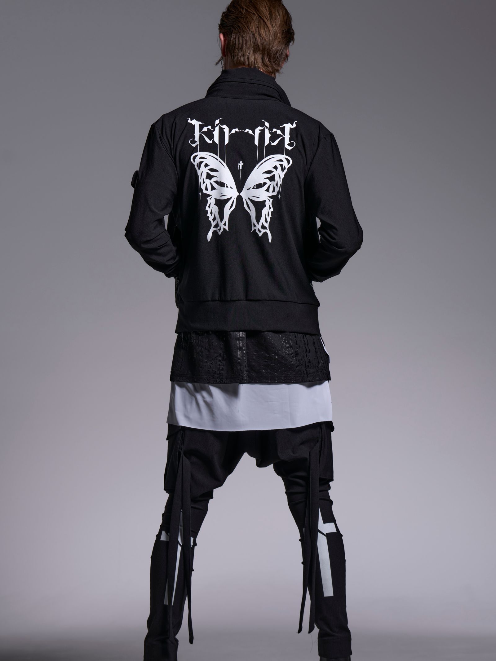 【予約品 1月4日(日) 締切】High Collar Jersey / ハイカラージャージ（プリントあり） / ブラック